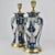 Royal Blue 1980s Tassel Decorated set of Chinese Porcelain Table Lamps For Sale - Image 8 of 9