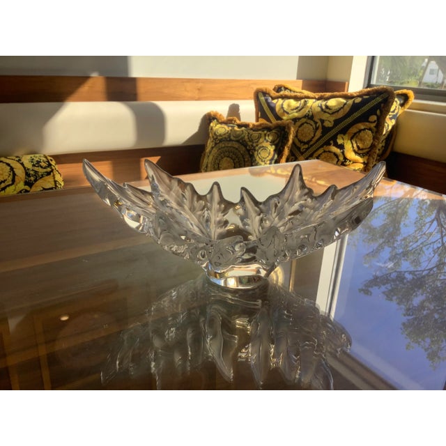 1960s Champs Elysées Bowl by Lalique Xl Signed Heavy Crystal For Sale - Image 10 of 12
