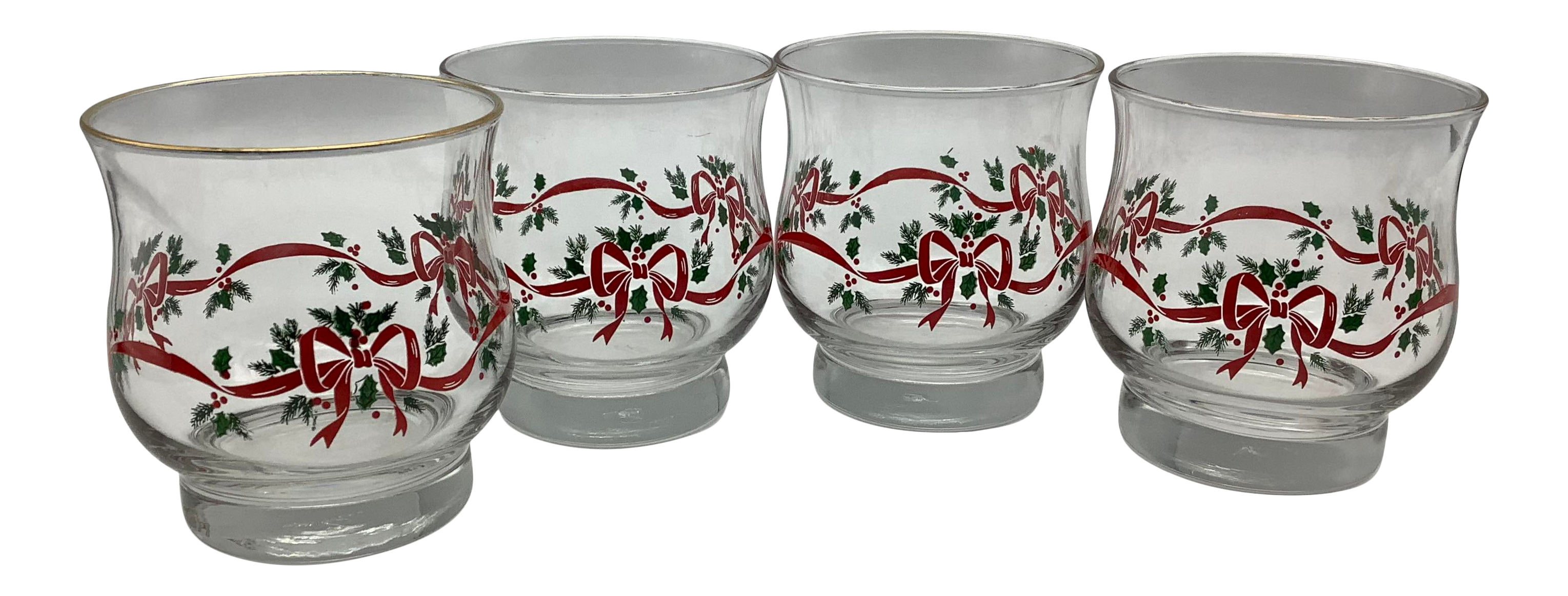Vintage christmas cocktail glasses clearance