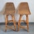 Mid-Century Modern Vintage Rattan and Bamboo Bar Stools by Dirk van Sliedgert, 1950s, Set of 2 For Sale - Image 3 of 15