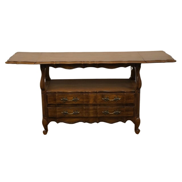 Wood Thomasville Furniture Tableau Collection French Provincial 59" Drop Leaf Server Buffet 8561-520 For Sale - Image 7 of 12