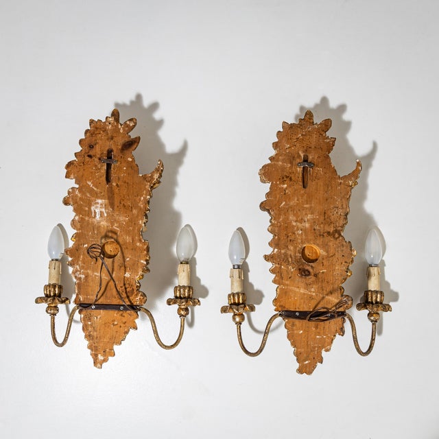 Italian Modern Glass Wall Lights, Italy, 1980s, Set of 2 For Sale - Image 3 of 7