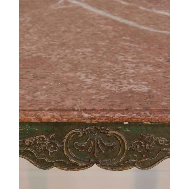 Regency Period Painted Game Table with Marble Top, Early 19th Century For Sale - Image 4 of 9