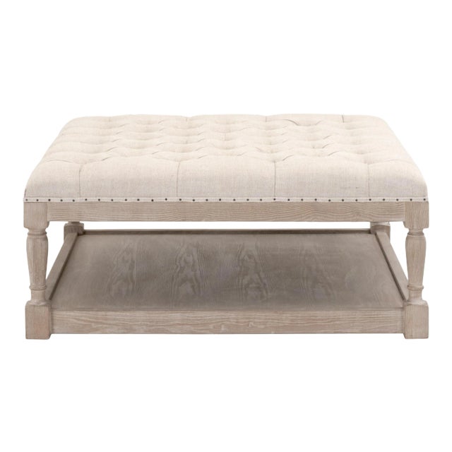 Townsend Tufted Upholstered Coffee Table For Sale
