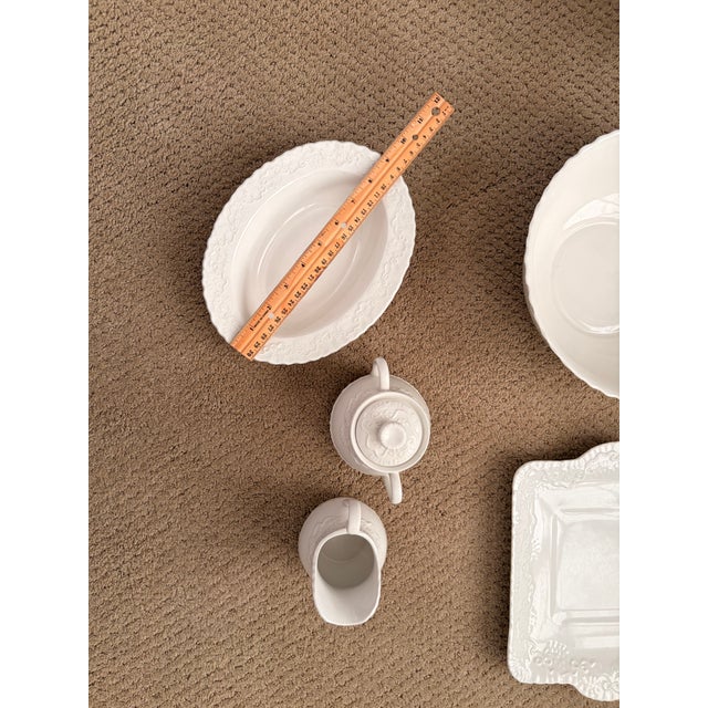 White 1990s Ralph Lauren "Claire" by Wedgwood — 45-Piece White China Set (Made in England) For Sale - Image 8 of 11