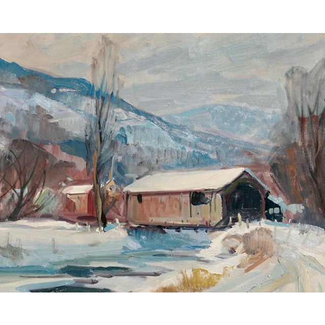 Another delightful large painting by the post impressionist master; Emile Albert Gruppe. The landscape take you down a...