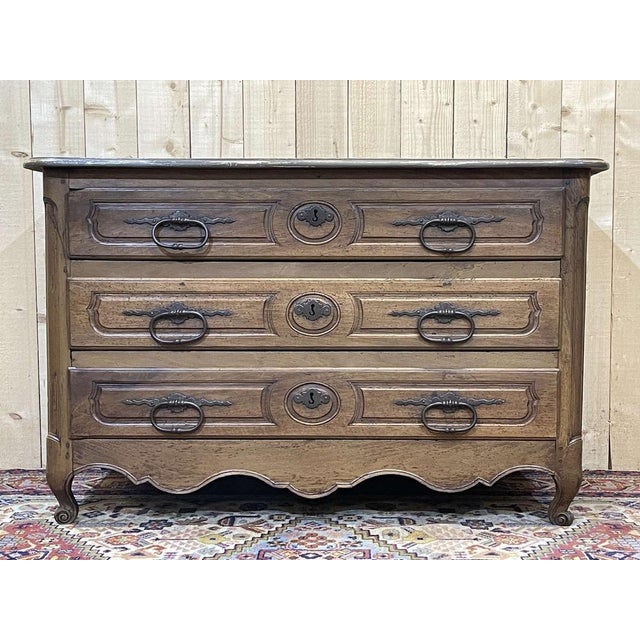 18th Century 18th Century Louis XV Walnut Chest of Drawers with Grey Top For Sale - Image 5 of 18