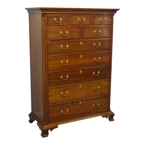 Late 20th Century Stickley Cherry Chippendale Chest