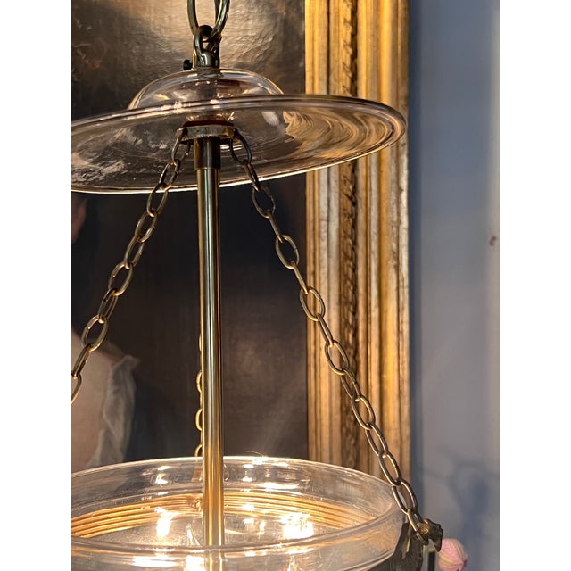 AntiquePetite Glass & Brass Bell Jar. For Sale - Image 4 of 7