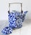 Metal Vintage Asian Blue & White Porcelain Teapot W/ Brass Handle For Sale - Image 7 of 11