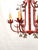 Red Fabulous Italian Tole Vintage Red Faux Bamboo Pagoda With Brass Bells Chandelier ~ Rewired ~ Restored ~ Rejuvenated For Sale - Image 8 of 12