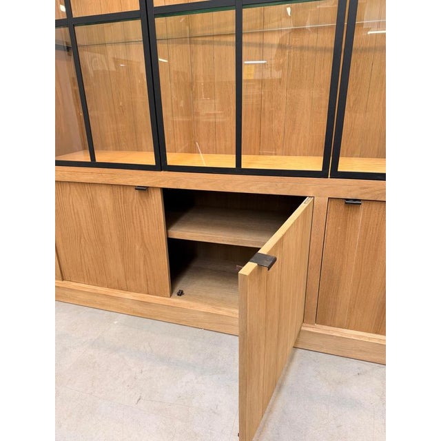 Iron Jason Display Cabinet in Oak from Flamant Interiors For Sale - Image 4 of 7