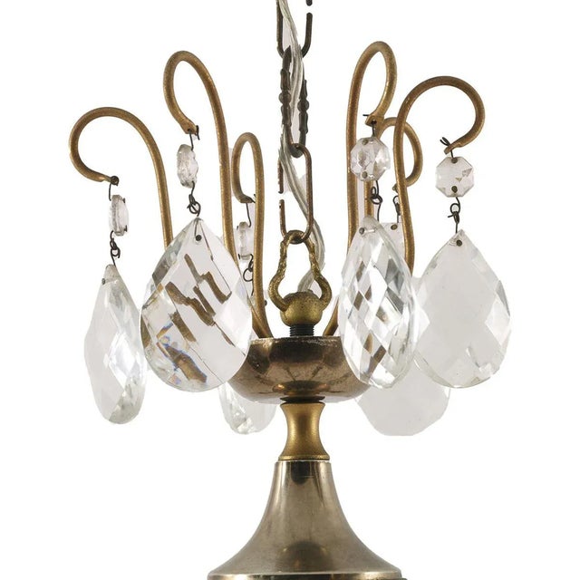 Italian Silver and Gold Chandelier, 1920s For Sale - Image 3 of 7