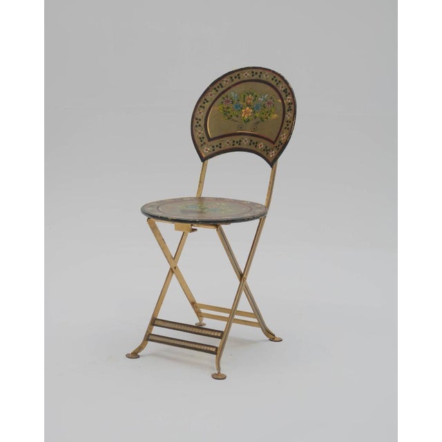 Folk-Art-Style Folding Chairs, 1940s, Set of 2 For Sale - Image 15 of 16