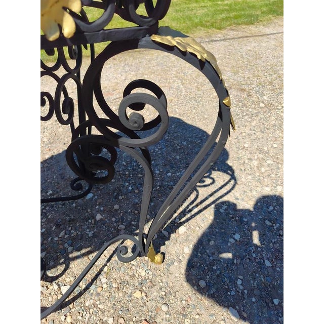 Stone 19th Century Butchers Table in Cast Iron, Wrought and Twisted, 1930 For Sale - Image 7 of 8