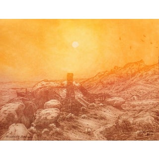 1980 "Dreams of Eldorado I" Roy Purcell Signed Numbered Art Etching For Sale