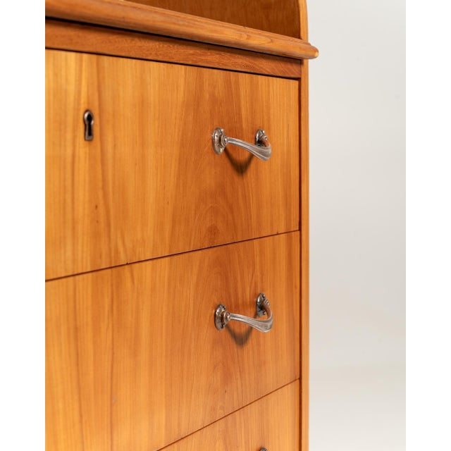 Vintage Scandinavian Elm Secretary, 1950s For Sale - Image 10 of 13
