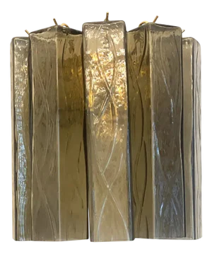 Fumè Squared Murano Glass Wall Sconce by Simoeng