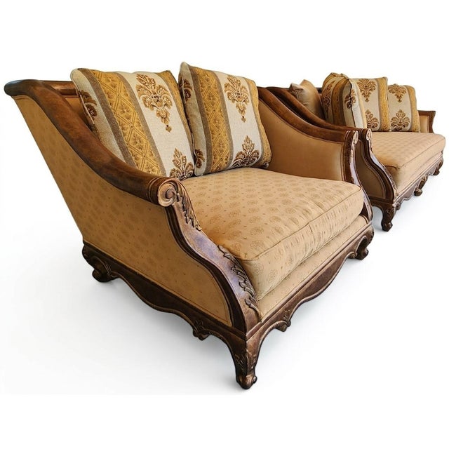 French Style Sofa and Loveseat For Sale - Image 4 of 11