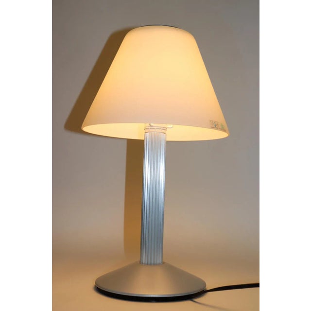 Itre White Satin Murano Glass Table Lamp by Carlo Nason for Itre For Sale - Image 4 of 11
