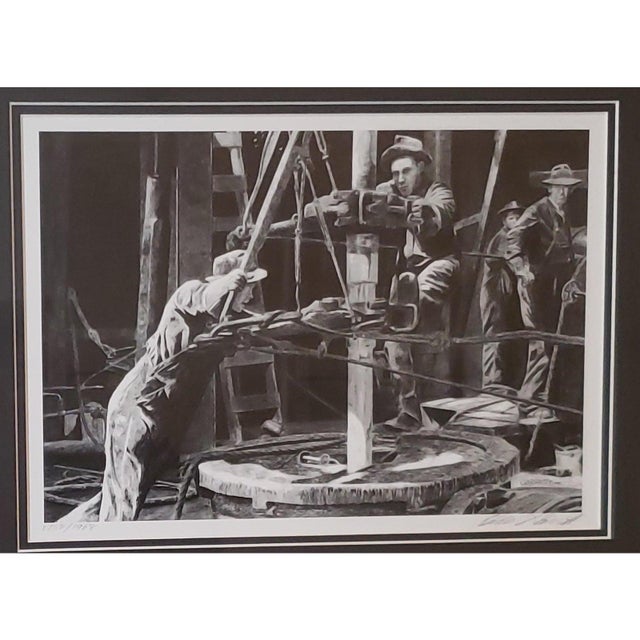 2000 - 2009 Vintage Framed Graphite Lithograph "Experience" by Owen Garratt For Sale - Image 5 of 5