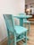 Turquoise Vintage Bistro Set Turquoise Blue Counter Height Table Two Chairs Outdoor/Indoor For Sale - Image 8 of 16