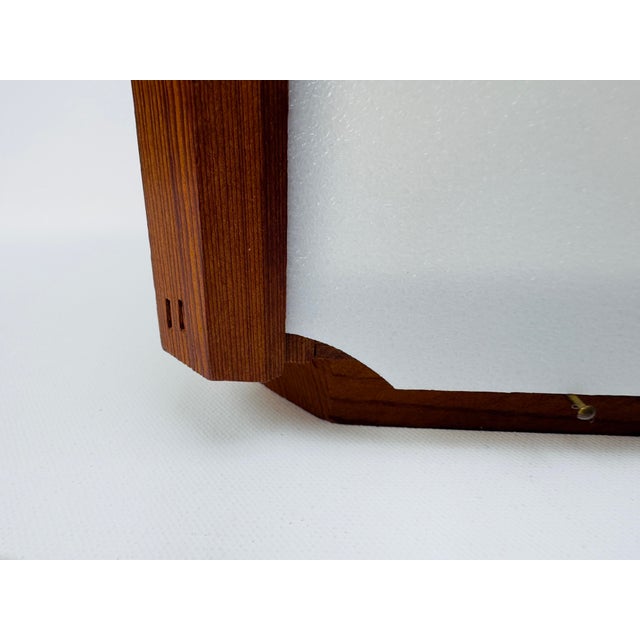 Vintage Japanese Wood Lantern With Translucent Panels For Sale - Image 13 of 14