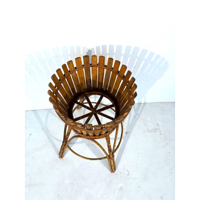 Traditional Bamboo Plant Stand For Sale - Image 3 of 5
