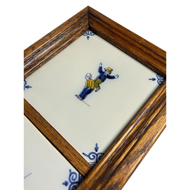 Dutch Three-Tile Panel by Tichelaar Makkum, 20th Century For Sale - Image 8 of 14