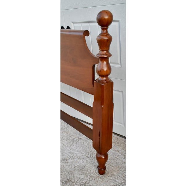 Wood Vintage Full Size Solid Cherry Americana Style Headboard For Sale - Image 7 of 13