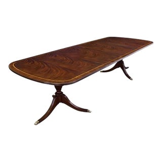Henkel Harris Model #2207a Flame Mahogany Dining Room Table For Sale