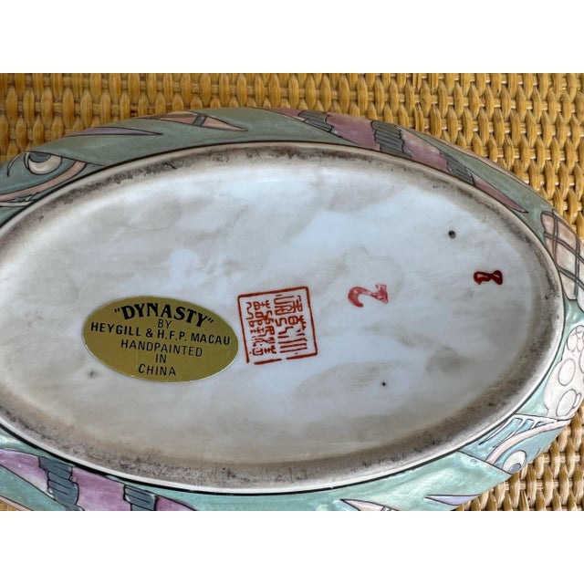 Vintage Asian Cloisino Turquoise Ceramic Boxes - Set of 2 For Sale - Image 10 of 10