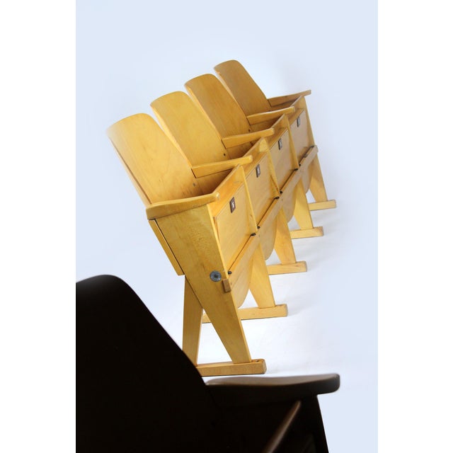1960s Vintage Cinema Chairs from Ton, 1960s, Set of 7 For Sale - Image 5 of 18