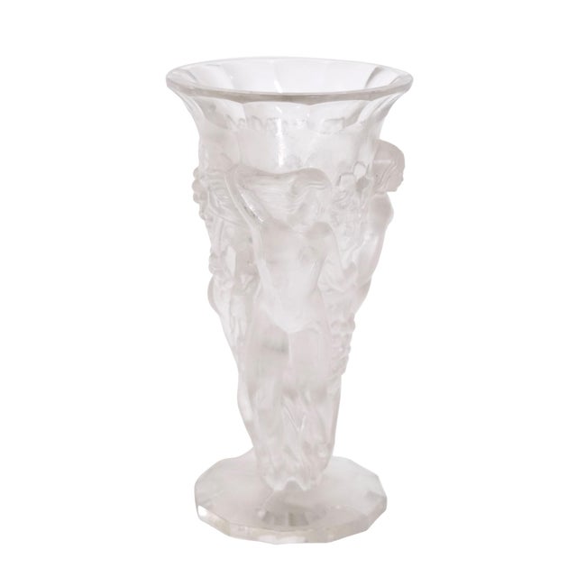 Glass Art Deco Vase, 1930 For Sale - Image 7 of 10