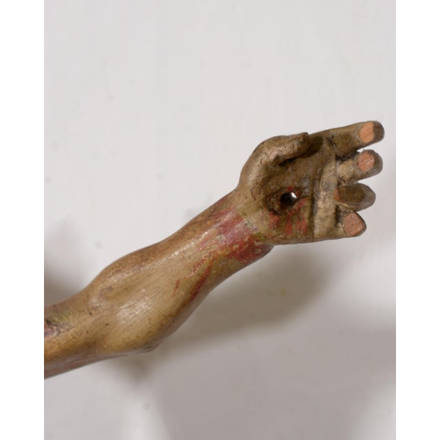 Italian Artist, Corpus Christi Sculpture, 1800s, Polychrome Wood For Sale - Image 9 of 16