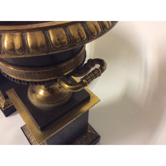 Cassolette in Gilded Chiseled Bronze, 19th Century, Set of 2 For Sale - Image 6 of 11