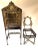 1920s Oscar Bach Gothic Revival Style Telephone Stand and Chair in Steel and Bronze - Set of 2 For Sale - Image 11 of 11