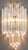 Elegant wall lamp from Italy in the 1960s in the Venini style, with 17 transparent Murano glass elements, uses two E14...