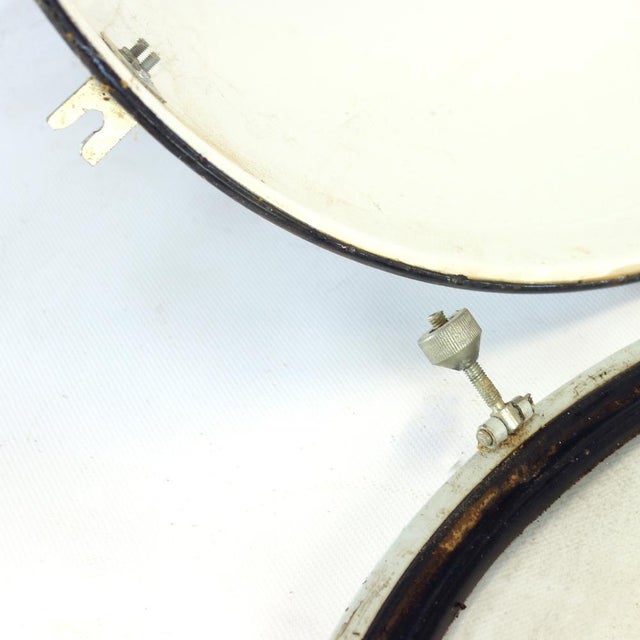 Black Large Industrial Enamel Pendant Lights from Elektrosvit, Former Czechoslovakia, 1960s For Sale - Image 8 of 9