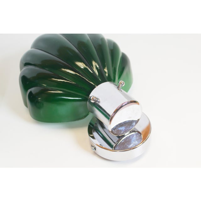 Silver Large Italian Glass and Chrome Wall Lamps, Italy, 1970s, Set of 2 For Sale - Image 8 of 9