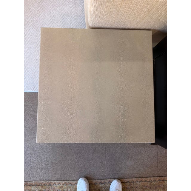 Animal Skin Leather Covered End Tables, Set of 2 For Sale - Image 7 of 8