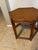 Mid 20th Century Vintage Asian Chinoiserie Hexagon Faux Bamboo and Rattan Side Table For Sale - Image 5 of 12