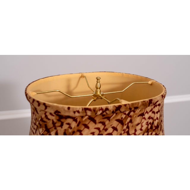 1990s Decorative Pheasant Base Table Lamp W. Shade For Sale - Image 4 of 17