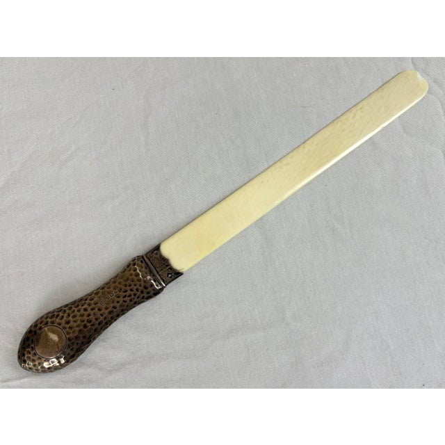 Antique Silver and Bone English Sterling Page Turner For Sale - Image 4 of 8