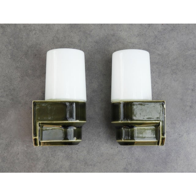 Mid-Century Modern Swedish 6081 Porcelain Wall Lights from Ifö, 1970s, Set of 2 For Sale - Image 6 of 9