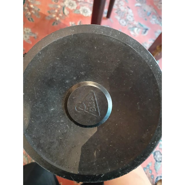 Vintage Chrome & Leather Standing Ashtray For Sale In Baltimore - Image 6 of 7