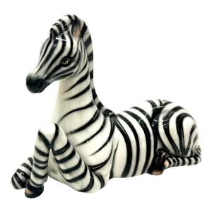 Modernist Vintage Italian Porcelain Zebra