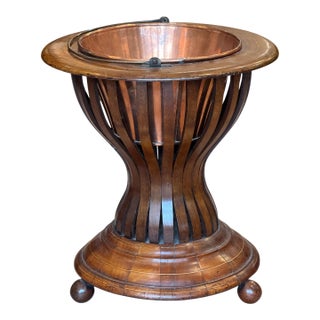 Mid 19th Century Classical Form Mahogany, Brass and Copper Peat Bucket For Sale
