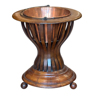 Mid 19th Century Classical Form Mahogany, Brass and Copper Peat Bucket