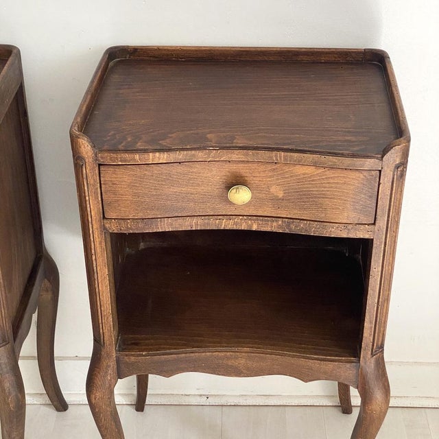 Art Nouveau Bedside Tables, 1890s, Set of 2 For Sale - Image 10 of 13